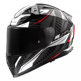 LS2 FF811 Vector II Carbon Savage integralhelm White / Red / Grey