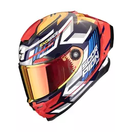 Scorpion Exo Race Air Kobra Мотошлем Blue Yellow Red Красный