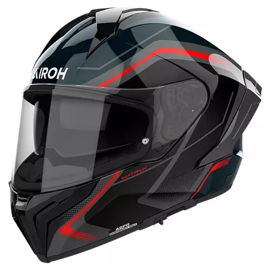 AIROH Matryx Wide integralhelm Black / Red Gloss (размер: m)