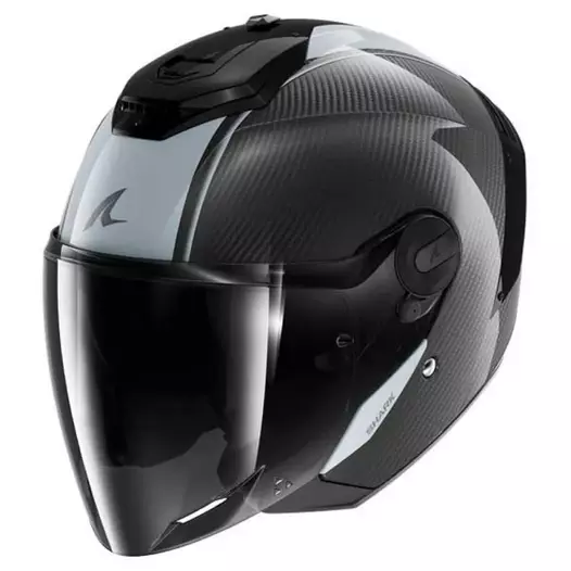 SHARK RS Jet Carbon Blank jethelm Glossy / Carbon / Silver (размер: xs)
