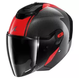 SHARK RS Jet Carbon Blank jethelm Glossy / Carbon / Red (размер: xl)