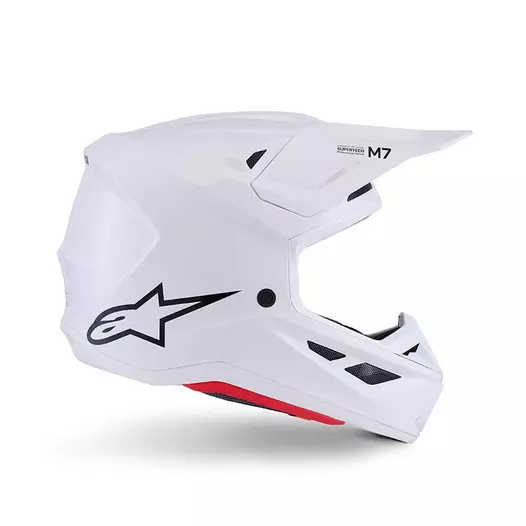 Alpinestars Sm7 2206 Solid Мотошлем White Glossy Белый