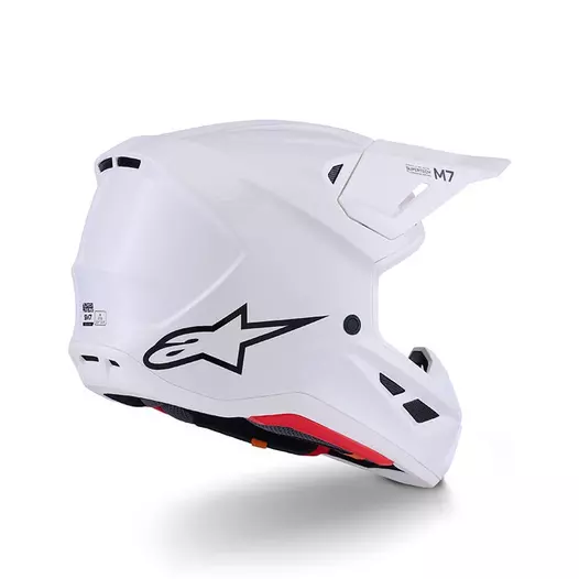 Alpinestars Sm7 2206 Solid Мотошлем White Glossy Белый