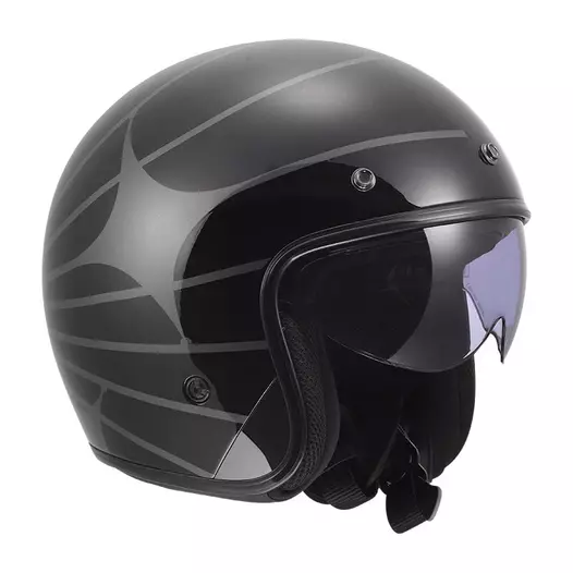 Ls2 Of601 Bob 2 Cosmic Мотошлем Black Grey Черный