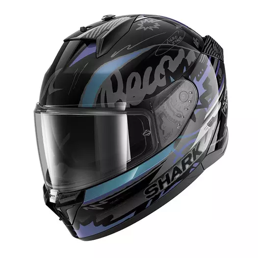 Shark D-skwal 3 Streetrush Мотошлем Black Green Черный (размер: xs)