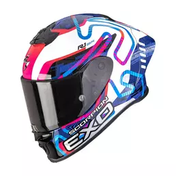 Scorpion Exo R1 Evo 2 Air Cornering Мотошлем Blue Pink Розовый