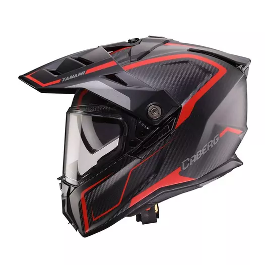 Caberg Tanami Matt Carbon Gravity Мотошлем Red Красный