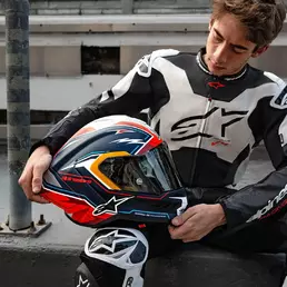 Alpinestars Supertech R10 Acosta Replica Мотошлем Matt Красный