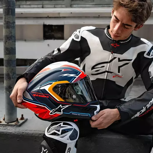Alpinestars Supertech R10 Acosta Replica Мотошлем Matt Красный