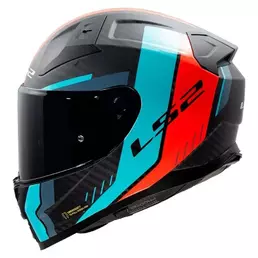 LS2 FF811 Vector II Carbon Grid integralhelm Голубой