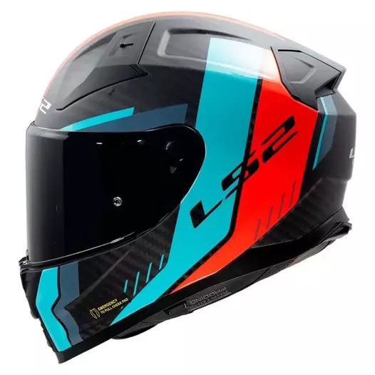 LS2 FF811 Vector II Carbon Grid integralhelm Голубой (размер: s)
