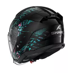 Shark Skwal Jet Reptaia Мотошлем Black Teal Черный