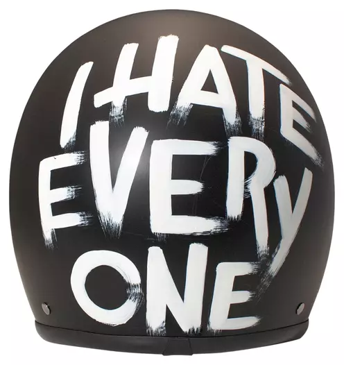 Retro I Hate Everyone Черно-белый