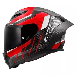 Ls2 Ff807 Dragon Carbon Trax Мотошлем Red Красный