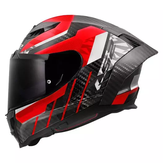 Ls2 Ff807 Dragon Carbon Trax Мотошлем Red Красный