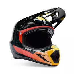 Fox V3 Rs Grid Мотошлем Black Orange Оранжевый