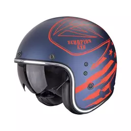 Scorpion Belfast Evo Dawg Мотошлем Blue Red Matt Синий