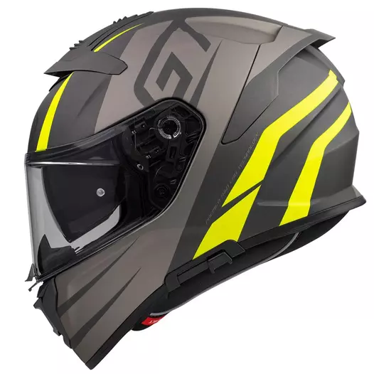 Premier Devil Gt Y Bm Мотошлем Grey Yellow Желтый