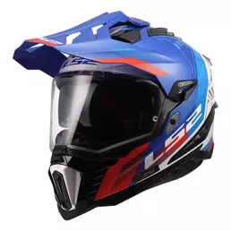 Ls2 Mx701 Explorer Hexa Мотошлем White Blue Red Синий (размер: s)