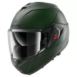 SHARK Oxo Blank Modularhelm Dark / Green / Matt