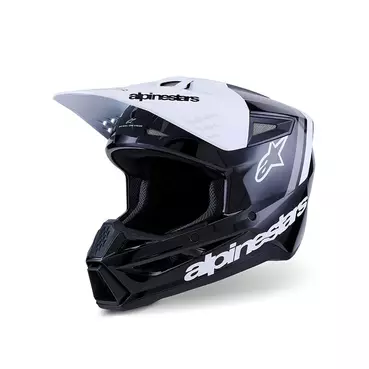 Alpinestars Sm3 Radium Мотошлем Black White Grey Черный