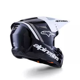 Alpinestars Sm3 Radium Мотошлем Black White Grey Черный