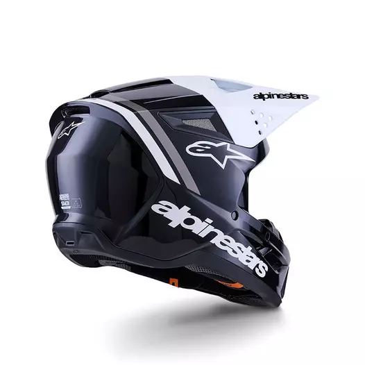 Alpinestars Sm3 Radium Мотошлем Black White Grey Черный