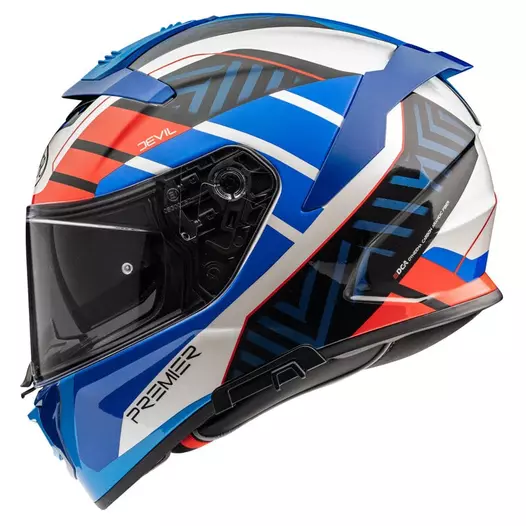Premier Devil Sz 13 Мотошлем Blue White Red Синий