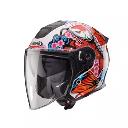 Caberg Flyon 2 Koi Мотошлем White Red Orange Blue Оранжевый (размер: xs)