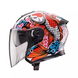 Caberg Flyon 2 Koi Мотошлем White Red Orange Blue Оранжевый