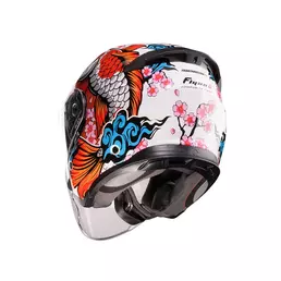 Caberg Flyon 2 Koi Мотошлем White Red Orange Blue Оранжевый