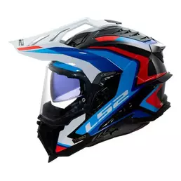 LS2 MX701 Explorer Carbon Frontier II integralhelm Бело-синий