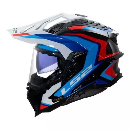 LS2 MX701 Explorer Carbon Frontier II integralhelm Бело-синий