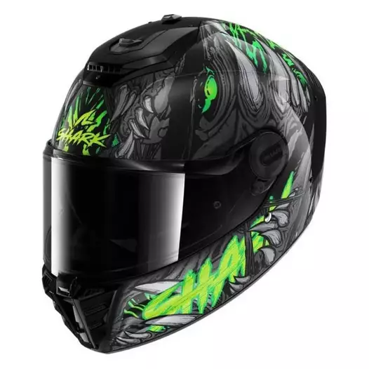 SHARK Spartan RS Shaytan integralhelm Black / Green / Anthracite (размер: m)