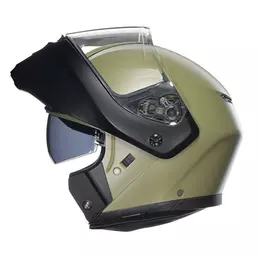 Agv Streetmodular Mono Modular Мотошлем Green Matt Серый