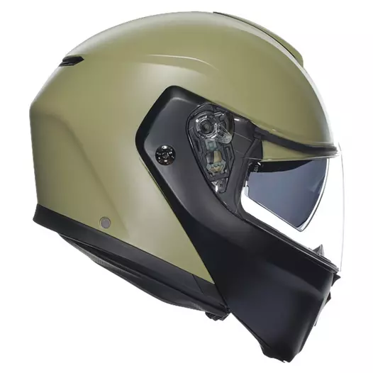 Agv Streetmodular Mono Modular Мотошлем Green Matt Серый
