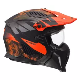 Ls2 Of606 Drifter Gas Мотошлем Grey Orange Matt Оранжевый