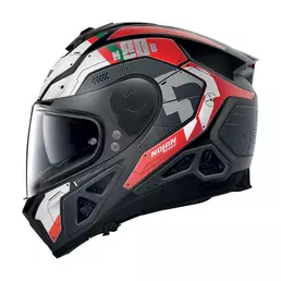 Nolan N80.8 Starscream N-com Red White Matt Красный