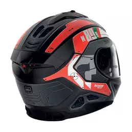 Nolan N80.8 Starscream N-com Red White Matt Красный