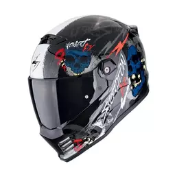 Scorpion Covert Fx Skullz Мотошлем Grey Red Серый