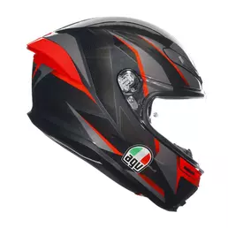 Agv K6 S E2206 Slashcut Мотошлем Black Grey Red Серый