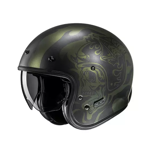 Hjc V31 Flame Мотошлем Green Matt Зеленый (размер: xs)