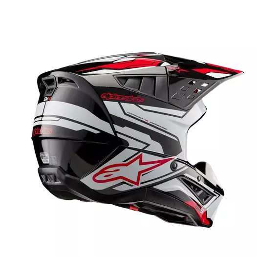 Alpinestars Sm5 2206 Action 2 Мотошлем Black White Черный