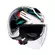 Agv Eteres E2206 Ghepard Мотошлем White Black Green Белый