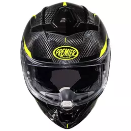 Premier Devil Carbon St Y 22.06 Мотошлем Yellow Красный