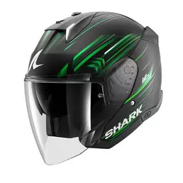 Shark Skwal I3 Jet Light-blur Мотошлем Black Green Зеленый