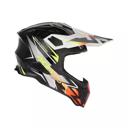 Acerbis Airstrike-x Мотошлем Black Orange Fluo