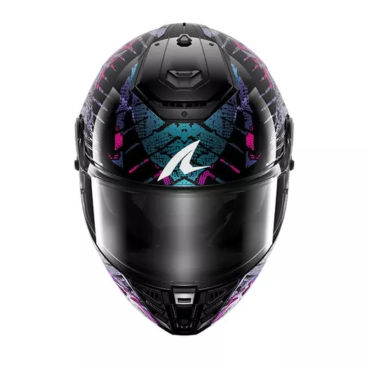 Shark Spartan Rs Reptaia Мотошлем Black Blue Glitter Синий