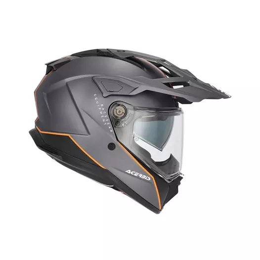 Acerbis Attack Мотошлем Grey Orange Matt Оранжевый