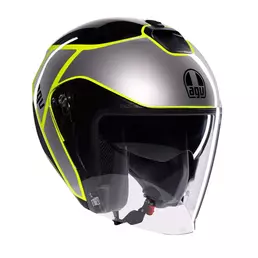 Agv Irides E2206 Davao Мотошлем Black Grey Yellow Желтый